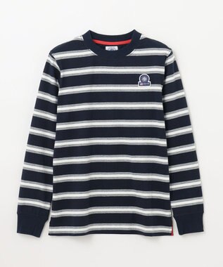 J.PRESS KIDS 【140-170cm】ボーダー 長袖Tシャツ ネイビー系1