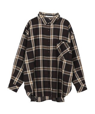 AMERICAN HOLIC イージーケアチェックシャツ Check Brown