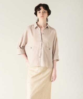 GRACE CONTINENTAL コクーンシルエットシャツ ベージュ