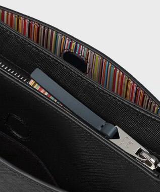Paul Smith シグネチャーストライププラー 2WAY ミニショルダーバッグ ブラック