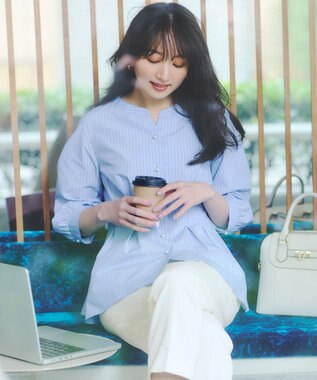 ANY SIS 【接触冷感・UVカット・撥水】クールタッチテーパード パンツ オフ