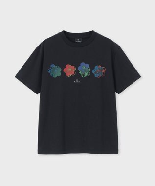 Paul Smith フローラルプリント 半袖Tシャツ ブラック