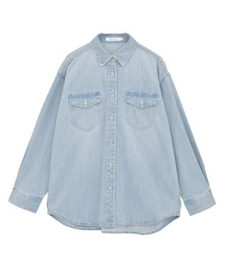 AMERICAN HOLIC Wポケットデニムシャツ Light Indigo