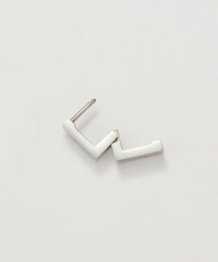 Phoebe 【金属アレルギー対応】ストレートスクエアフープピアス　シルバー/サージカルステンレス（片耳） シルバー