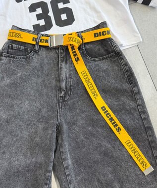 WEGO 【ユニセックス着用ITEM】Dickies　ロゴプリントベルト イエロー