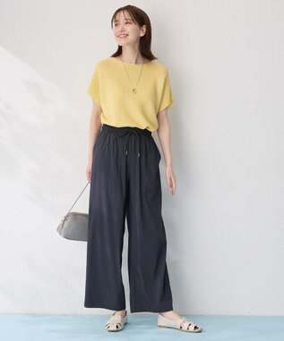 ANY 【新色追加/洗濯機可/ウエストゴム/接触冷感/UVケア/6色展開】清涼リラックスパンツ チャコール