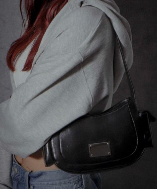 WEGO プレートデザインハトメバッグ ブラック