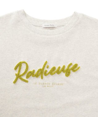 Green Parks さがら刺繍Ｔシャツ Oatmeal