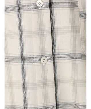 AMERICAN HOLIC イージーケアＷポケットシャツワンピース Check Ivory