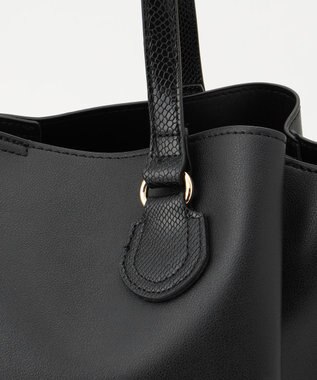 ANY サイドスリットソフトトートバッグ ブラック