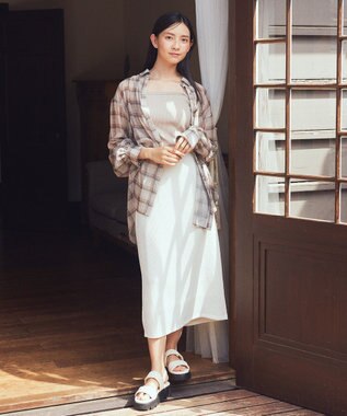 earth music&ecology 選べる丈カットナロースカート Ivory