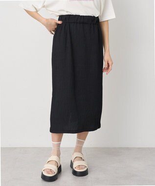 earth music&ecology 選べる丈カットナロースカート Black