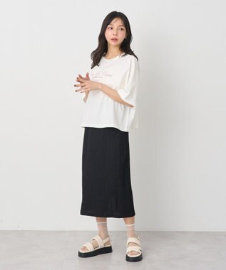 earth music&ecology 選べる丈カットナロースカート Black