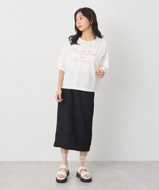 earth music&ecology 選べる丈カットナロースカート Black