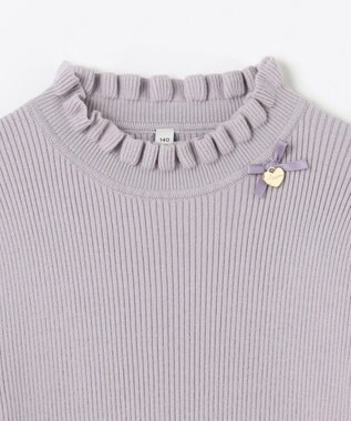 ANY KIDS 首フリルしあわせタッチニット サックスブルー