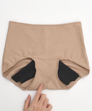 Wing ショーツ　【骨盤底筋サポートショーツ】　骨盤底筋群のゆるみをサポート　はきこみ丈ふつう　ウイング／ワコール　EC7010 シナモンブラウン