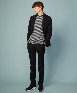 JOSEPH ABBOUD 【ウエストも伸びる！/ポケッタブル/ハイパワーストレッチ/Eco撥水】アクティブレジャーパンツ ブラック系