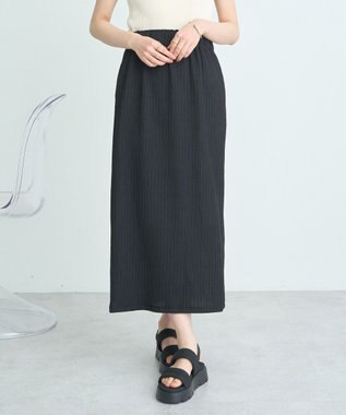 earth music&ecology 選べる丈カットナロースカート Black