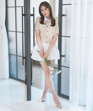 Bridget Birkin 【Bridget Birkin】シアージャガードパンプス ベージュコンビ