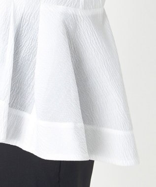 23区 【エステータ】サッカーオーガンジー タックブラウス ホワイト系