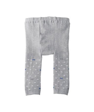 MIKI HOUSE HOT BISCUITS 【80-120cm】リボン&ドット柄 レギンス グレー