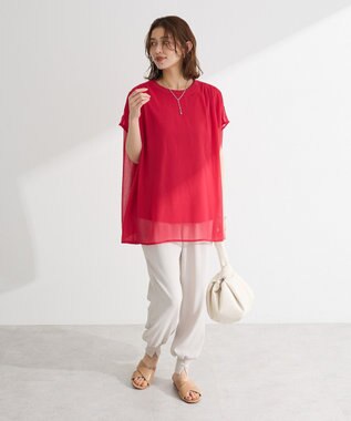 Green Parks 楊柳ドッキングフレンチプルオーバー Pink