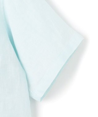 23区 L 【Oggi7月号掲載/洗える】LIBECOリネン クロップド デザイン シャツ スカイブルー系