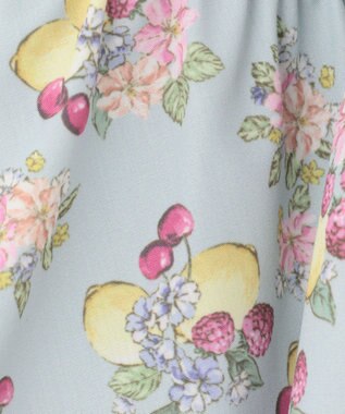 ANY KIDS 総柄スカパン サックスブルー系×フルーツ