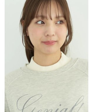 earth music&ecology 裏毛ロゴチュニック Oatmeal