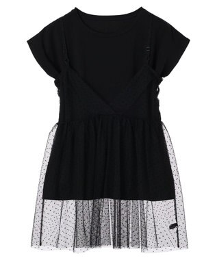 YECCA VECCA 【2点SET】マルチwayチュールオーバーキャミSET/Tee Black