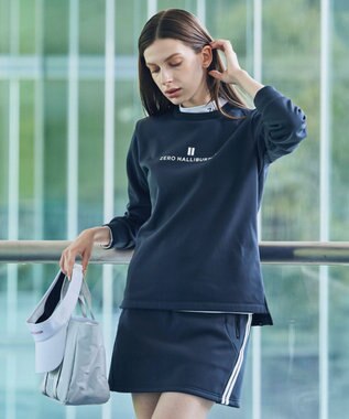 ZERO HALLIBURTON 【洗える】超軽量ロングスウェット 82747 軽い トレーナーストレッチ 保温 ゴルフ ZHG-W10a ブラック