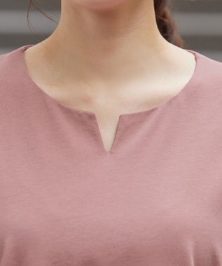 Tiaclasse 【おのののかさん着用】「サマケア」キーネックフレアスリーブトップス ピンク