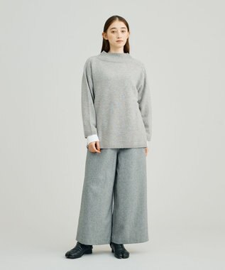 J.PRESS YORK STREET 【WOMEN】ANTI PILLING WOOL ボトルネックニット ライトグレー系
