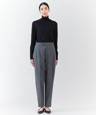 23区 【エステータ】シルクリブ タートルニット ブラック