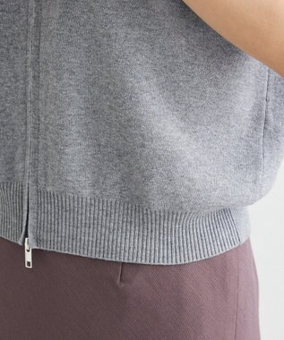 CRAFT STANDARD BOUTIQUE 衿付きジップベスト Gray Mixture