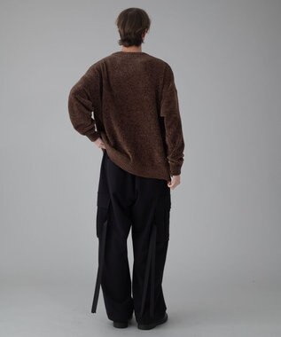 WEGO 【ユニセックス着用ITEM/MLサイズ展開】ベロアモールプルオーバー ブラウン