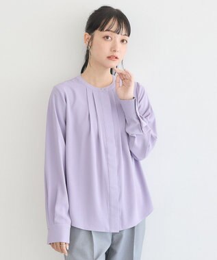 earth music&ecology フロントタックブラウス Lavender