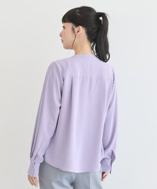 earth music&ecology フロントタックブラウス Lavender