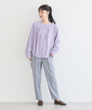 earth music&ecology フロントタックブラウス Lavender