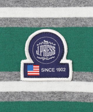 J.PRESS KIDS 【140-170cm】ボーダー 長袖Tシャツ グリーン系1