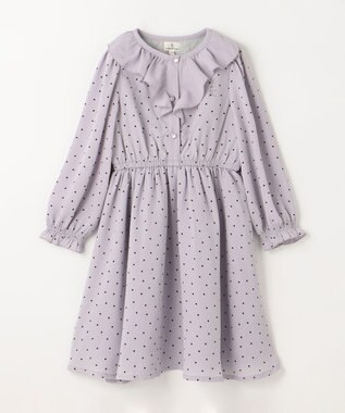 組曲 KIDS 【110-140㎝】キャサリンドット ワンピース ライトグレー系5