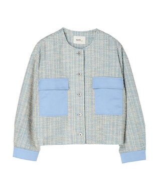 earth music&ecology ツイードジャケット Blue