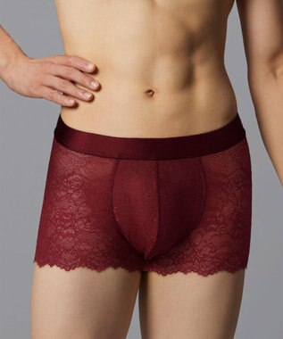 WACOAL MEN ボクサーパンツ 【レースボクサー】 美しさと快適さを追求 通気性 前閉じ WT3822 /ワコールメン エンジ