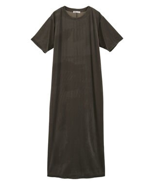 CRAFT STANDARD BOUTIQUE ベロアハーフスリーブワンピース Dark Gray Mixture