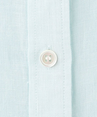 23区 L 【Oggi7月号掲載/洗える】LIBECOリネン クロップド デザイン シャツ スカイブルー系