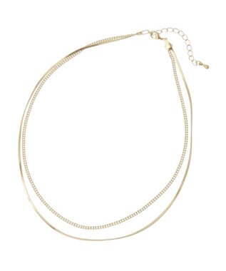 AMERICAN HOLIC 2連ワイドチェーンネックレス Silver