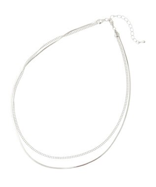 AMERICAN HOLIC 2連ワイドチェーンネックレス Silver