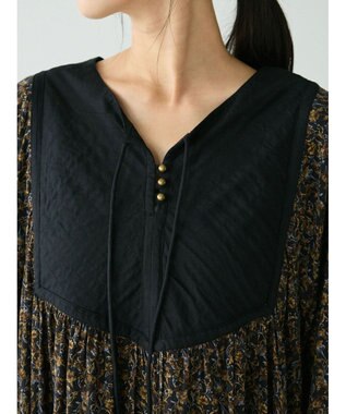 CRAFT STANDARD BOUTIQUE レーヨンキルト切替ワンピース Flower