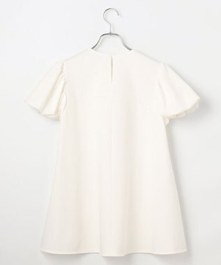 #Newans 【洗える】Aラインパフスリーブカットソー ホワイト