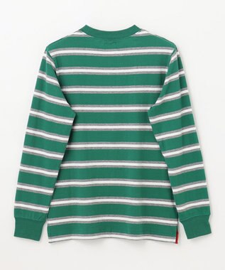 J.PRESS KIDS 【140-170cm】ボーダー 長袖Tシャツ グリーン系1
